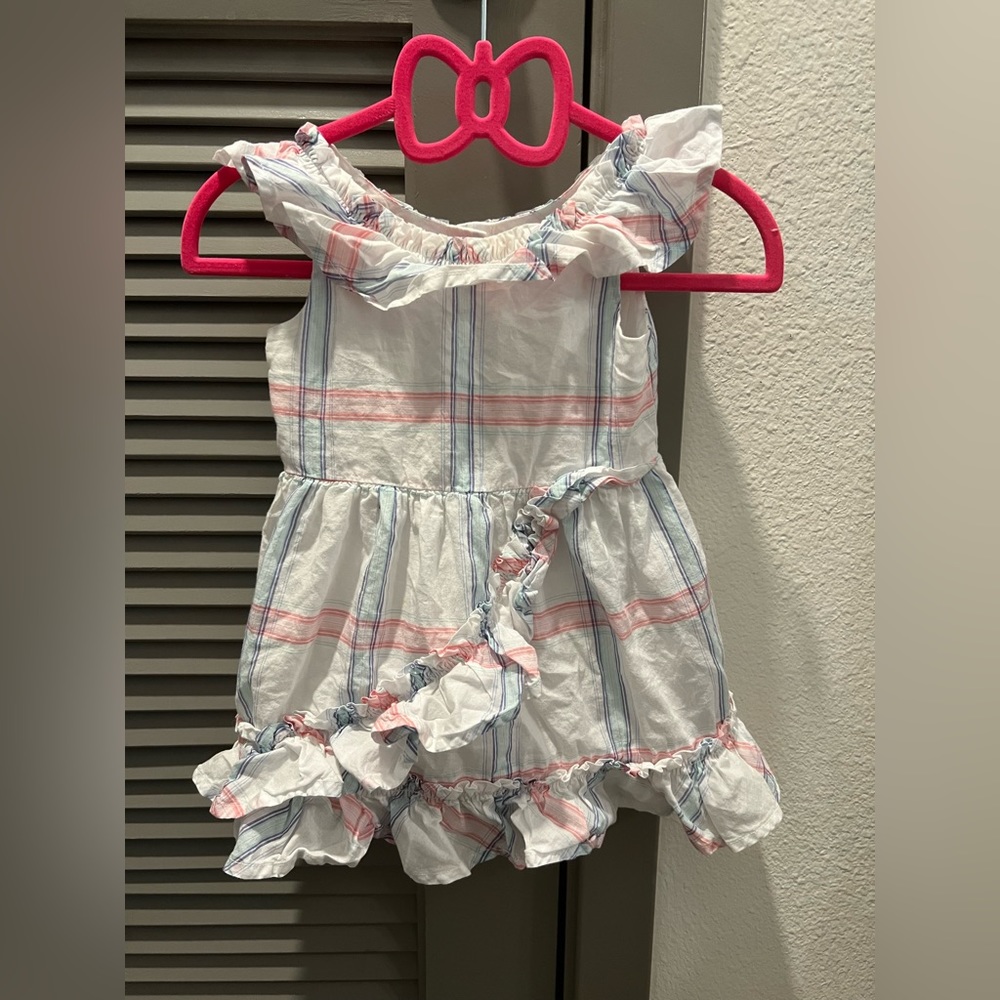 Janie and Jack Windowpane Ruffle Dress